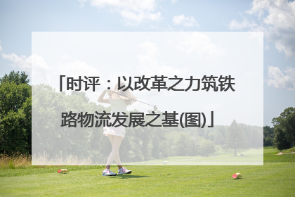 时评：以改革之力筑铁路物流发展之基(图)