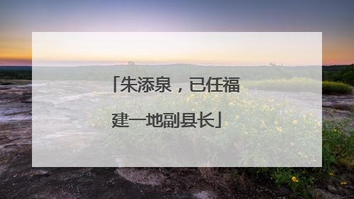 朱添泉，已任福建一地副县长