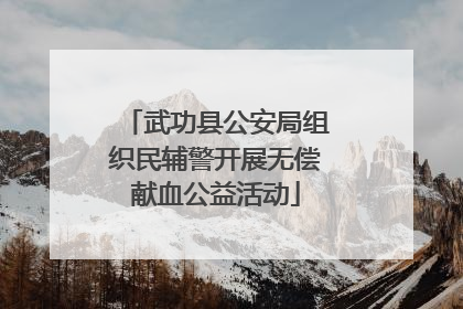 武功县公安局组织民辅警开展无偿献血公益活动