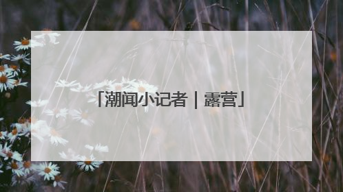 潮闻小记者｜露营