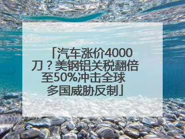 汽车涨价4000刀？美钢铝关税翻倍至50%冲击全球 多国威胁反制