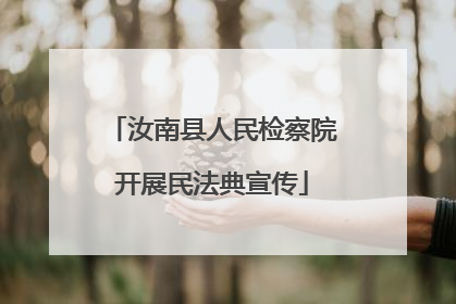 汝南县人民检察院开展民法典宣传