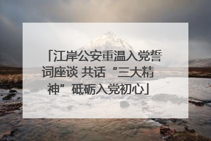 江岸公安重温入党誓词座谈 共话“三大精神”砥砺入党初心