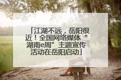 江湖不远，岳阳很近！全国网络媒体“湖南e周”主题宣传活动在岳阳启动
