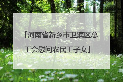 河南省新乡市卫滨区总工会慰问农民工子女
