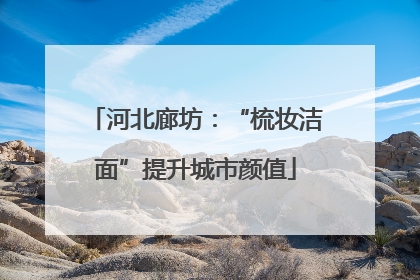 河北廊坊：“梳妆洁面”提升城市颜值