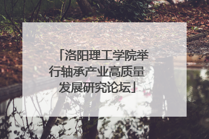 洛阳理工学院举行轴承产业高质量发展研究论坛