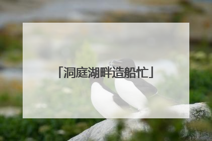 洞庭湖畔造船忙