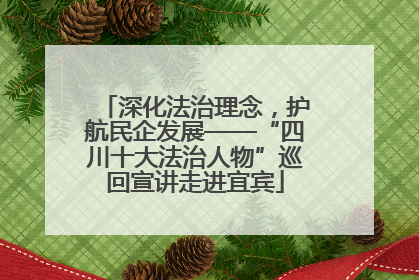 深化法治理念，护航民企发展——“四川十大法治人物”巡回宣讲走进宜宾