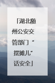 湖北随州公安交管部门“摆摊儿”话安全