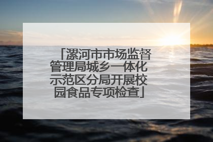 漯河市市场监督管理局城乡一体化示范区分局开展校园食品专项检查