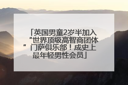 英国男童2岁半加入“世界顶级高智商团体”门萨俱乐部！成史上最年轻男性会员