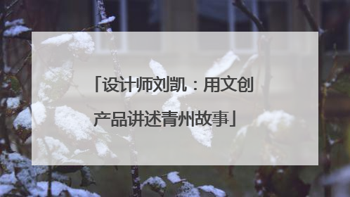 设计师刘凯：用文创产品讲述青州故事