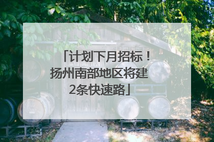 计划下月招标！扬州南部地区将建2条快速路