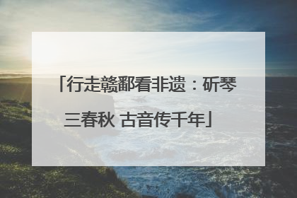 行走赣鄱看非遗：斫琴三春秋 古音传千年