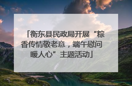 衡东县民政局开展“粽香传情敬老意，端午慰问暖人心”主题活动