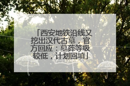 西安地铁沿线又挖出汉代古墓，官方回应：墓葬等级较低，计划回填