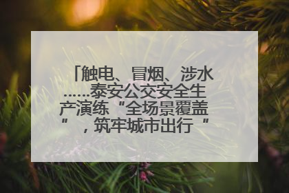 触电、冒烟、涉水……泰安公交安全生产演练“全场景覆盖”，筑牢城市出行“安全生命线”