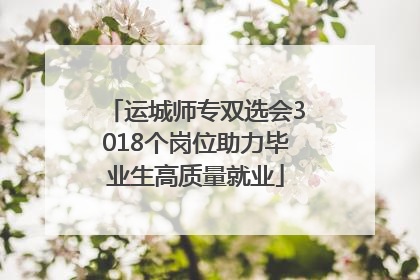 运城师专双选会3018个岗位助力毕业生高质量就业