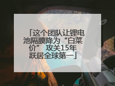 这个团队让锂电池隔膜降为“白菜价” 攻关15年跃居全球第一