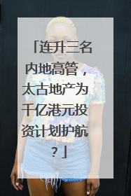 连升三名内地高管，太古地产为千亿港元投资计划护航？
