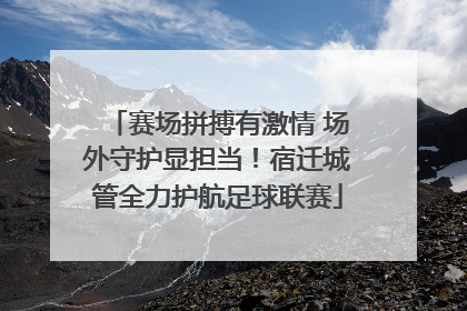 赛场拼搏有激情 场外守护显担当！宿迁城管全力护航足球联赛