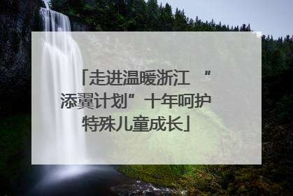 走进温暖浙江 “添翼计划”十年呵护特殊儿童成长