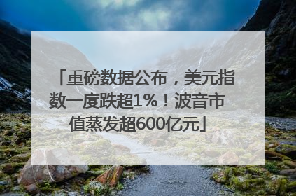 重磅数据公布，美元指数一度跌超1%！波音市值蒸发超600亿元