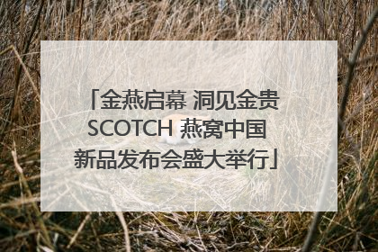 金燕启幕 洞见金贵 SCOTCH 燕窝中国新品发布会盛大举行