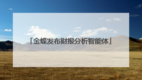金蝶发布财报分析智能体