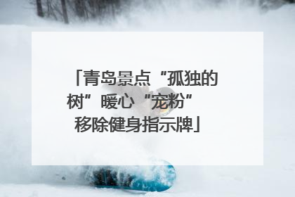 青岛景点“孤独的树”暖心“宠粉” 移除健身指示牌
