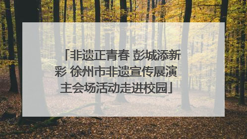 非遗正青春 彭城添新彩 徐州市非遗宣传展演主会场活动走进校园