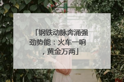 钢铁动脉奔涌强劲势能：火车一响，黄金万两