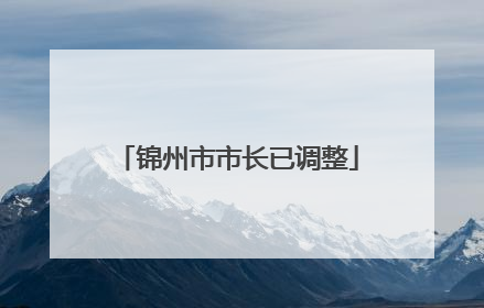 锦州市市长已调整
