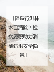阻碍行洪林木已清除！检察履职助力消除行洪安全隐患