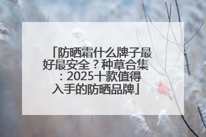 防晒霜什么牌子最好最安全？种草合集：2025十款值得入手的防晒品牌