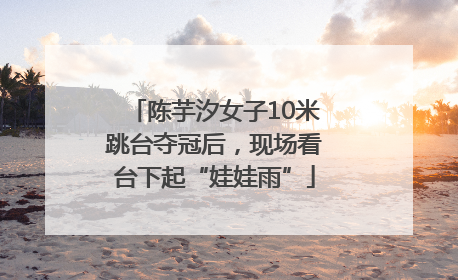 陈芋汐女子10米跳台夺冠后，现场看台下起“娃娃雨”
