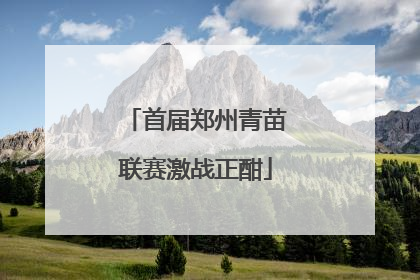 首届郑州青苗联赛激战正酣
