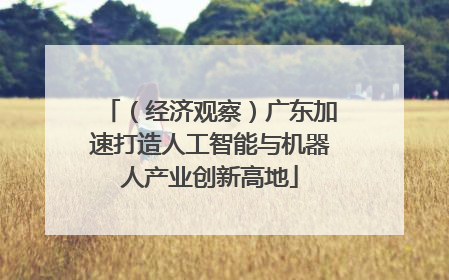 （经济观察）广东加速打造人工智能与机器人产业创新高地