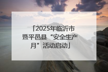 2025年临沂市暨平邑县“安全生产月”活动启动