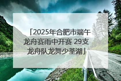 2025年合肥市端午龙舟赛雨中开赛 29支龙舟队龙舞少荃湖
