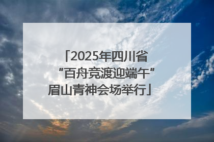 2025年四川省“百舟竞渡迎端午”眉山青神会场举行