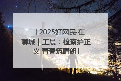 2025好网民·在聊城｜王晨：检察护正义 青春筑晴朗