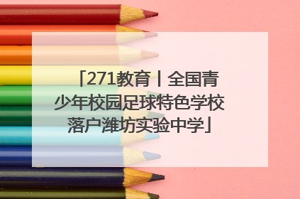 271教育丨全国青少年校园足球特色学校落户潍坊实验中学