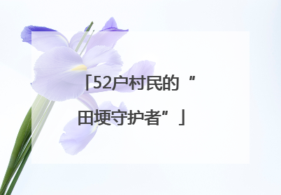52户村民的“田埂守护者”