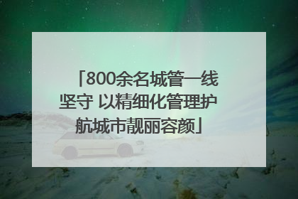 800余名城管一线坚守 以精细化管理护航城市靓丽容颜