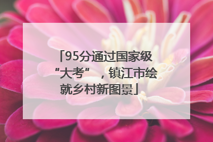 95分通过国家级“大考”，镇江市绘就乡村新图景