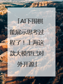 AI下围棋能展示思考过程了！上海这款大模型已对外开源